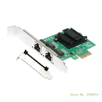 Nagysebességű PCIe X4 Gigabit Kettős Port Szerver Hálózati 2xRJ45 Port Lan Adapter Kártya 10/100/1000M Ethernet Vezérlő