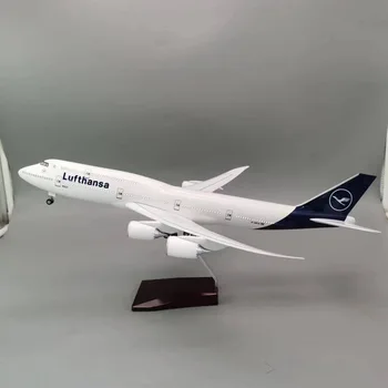 1/160 Skála 50,5 CM Repülőgép A380/B747-8 Lufthansa Légitársaság Modell Fröccsöntött Gyanta Repülő Légijármű-Gyűjtemény Decoratoin Játékok Ajándék Rajongó