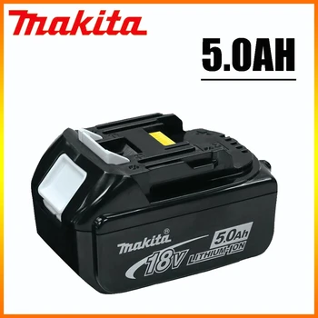 100% Eredeti Makita 18V 5.0 Á Újratölthető elektromos Szerszám Akkumulátor, LED-es Li-ion-Csere LXT BL1860B BL1860 BL1850 18V