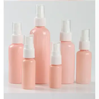 100pc/sok 30ML 50ML 100ML Rózsaszín Műanyag Mini Spray-ket Permetező Porlasztó Üres Parfümös Kis Utazási Folyékony Kozmetikai Konténerek
