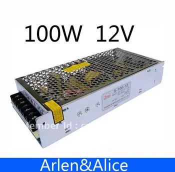100W 12V Egyetlen Kimeneti Kapcsolóüzemű tápegység LED Szalag lámpa smps