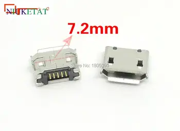 10db micro USB mini csatlakozó 5pin DIP2 7.2 mm-es rövid pin 5P Adatok port Töltő port mini usb csatlakozó Mobil végén dugó