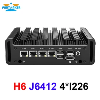12 Gen 2, 5 G Puha Router Celeron J6412 Quad Core 4 Intel i226-V 2500M LAN 2xDDR4 NVMe 2xRS232 Tűzfal Mini PC pfSense OPNsense