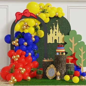 1Set Disney Hófehérke Lufik Arch Garland Kit Lányok 1. Születésnapi Party Dekoráció, Baba Zuhany Globos Gyerekek Ajándékot Kellékek