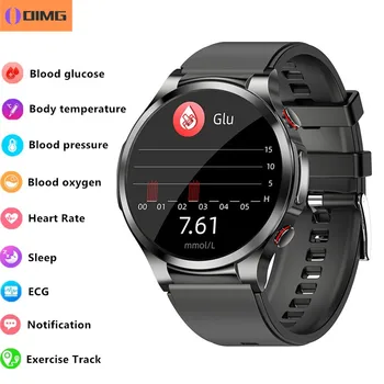 2023 Új Intelligens Karóra Férfi Vércukorszint EKG Monitor Vér Oxigén testhőmérséklet Sport Vízálló Egészségügyi Monitoring Smartwatch