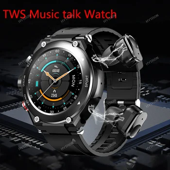 2023 Új TWS Zenével Smartwatch Fülhallgató 2 Az 1-ben a Férfiak Okos Óra, Fülhallgató, 10 Óra Erős hanghatások, Zene Szerető
