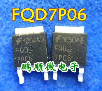 20db eredeti új FQD7P06 mező-hatás MOS tranzisztor -7A-60V P-csatornás 7P06, HOGY-252