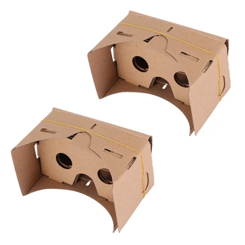 2X 6 Hüvelyk DIY 3D-s VR Virtuális Valóság Szemüveg Farostlemez A Google Karton