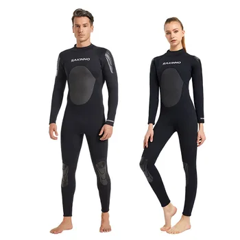 3MM Ruha Férfi Női Hosszú Ujjú Egy Darab Meleg Víz alatti Sport búvárruhát Úszás, Búvárkodás Fényvédő szörf ruha