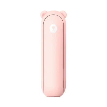 4800Mah Nyári Ventilátor Kézi, Hordozható, Összecsukható Ventilátor USB Töltés Magas Szélenergia Ventilátor + Fény Funkció Hallgató Rózsaszín