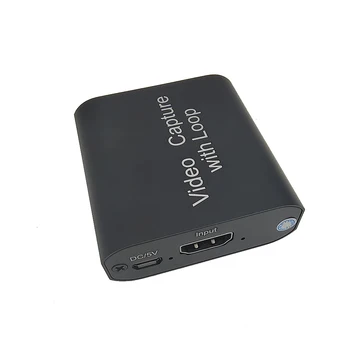  4K, HDMI-Kompatibilis Videó digitalizáló Kártya TV Hurok 1080P Játék Felvétel Lemez Élő Streaming Doboz, USB 2.0 Grabber