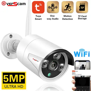 5 MEGAPIXELES IP Kamera Kültéri WiFi Biztonsági Kamera Vezeték nélküli Felügyeleti Wi Fi Golyó Vízálló IP Video HD Camara CamHi Cam