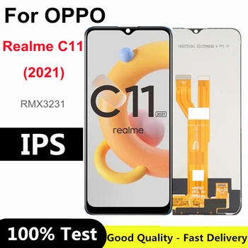 6.5 inch Az Oppo Realme C11 2021 LCD Kijelző érintőképernyő Digitalizáló Panel Közgyűlés Az OPPO RMX3231 LCD C11 2021