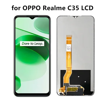 6.6 hüvelykes OPPO Realme C35 LCD RMX3511 LCD kijelző érintőképernyő digitalizáló kijelző csere