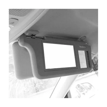 7Inch Szürke Autó Bal oldali Napellenző Visszapillantó Tükör Képernyő LCD Monitor 2 Csatornás Videó