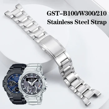 A Casio G-Shock Rozsdamentes Acél Watchband GST-210 GST-W300 GST-400G GST-B100 S100D/S110D/W110 Fém Karkötő Heveder Watch Zenekar