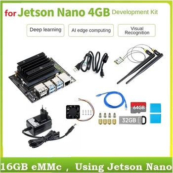 A Jetson Nano 4G Development Kit+7 Hüvelykes IPS kijelző+Kamera+Hálózati Kábel+32G USB Drive+64G SD Kártya+Olvasó+Teljesítmény