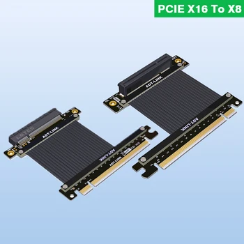 ADT-Link PCI Express 4.0 X16, Hogy X8 Hosszabbító Kábel PCIe 4.0 X8 , 128G/bps (Max.) R38UF 4.0 ; R38UL 4.0 PCIe X16 / X8