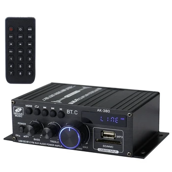 Ak380 800W 12V Teljesítmény Erősítő Sztereó Bluetooth-Haza Autó BASS Audio Amp zenelejátszó Autó Hangszóró, D Osztály FM USB/SD Alkatrészek