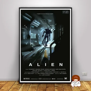 Alien (1979) Film Poszter, Címlap Fotó Vászon Nyomtatás Wall Art Lakberendezés (Keret Nélküli)