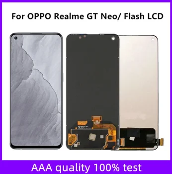 AMOLED/TFT 6.43 hüvelykes OPPO Realme GT Neo/Flash 5G LCD képernyő touch screen digitális átalakító szerelvény csere RMX3031 LCD