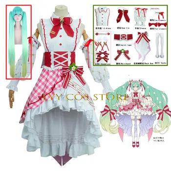 Anime Miku 15 Cosplay ruha Lány Édes Eper Lolita Ruha Jelmez Aranyos Nők 15-én Fél szerepjáték Halloween Egységes