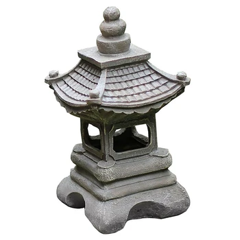 AT14 2X Japán Stílusú Udvar, Dekoráció Gyanta Solar Lámpa Palota Lámpások Zen Táj Fények Haza Kerti Dekoráció