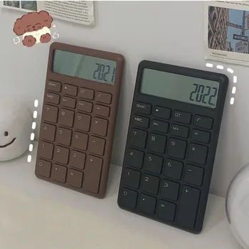 Csend Egyszerű, Hordozható Kalkulátor Vizsgálat Szélesvásznú 12 Számjegy ABS Csokoládé Stílus, Tanulási Eszközök