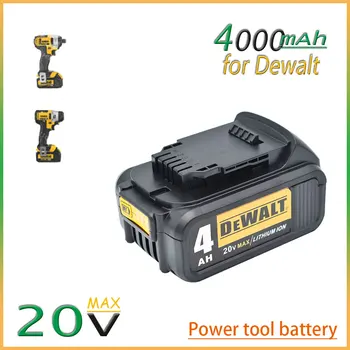 DeWalt 100% Eredeti 4.0 Ah 20V Újratölthető elektromos Szerszám Akkumulátor, LED-es Li-ion-Csere DCB205 DCB204-2 20V DCB206