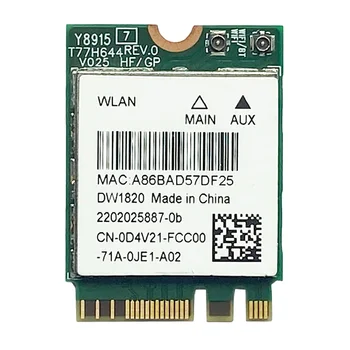 DW1820 QCNFA344A Vezeték nélküli Hálózati Kártya 2.4 G+5G Dual-Band Gigabit Bluetooth 4.1 NGFF Hálózati Kártya Támogatja a 802.11 AC