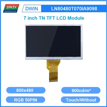 DWIN 7 Hüvelykes 900 Fényes 800x480 24 bites RGB TFT LCD Modul Kapacitív Rezisztív érintőképernyő, A ESP32 STM32 LN80480T070IA9098
