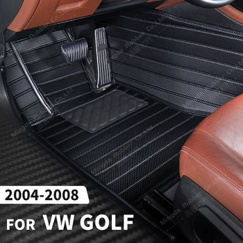 Egyéni Szénszálas stílus Szőnyegek VW Volkswagen Golf 2004-2008 05 06 07 Láb Szőnyeg Fedél Gépjármű-Belső Kiegészítők