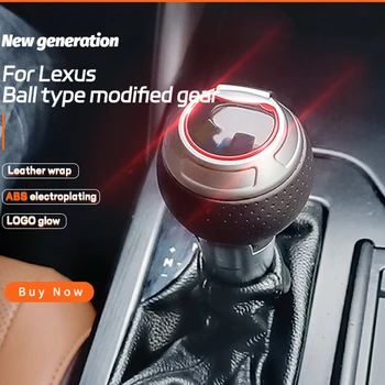 Fém Bőr Led váltógomb Felszerelés Shift Gomb A Lexus Es, hogy 2018 2021 Ux 2019 2020-ig Lx 2022 Váltó Sebességváltó Kezelni a sebességváltó rúd