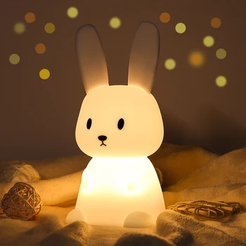 Hálószoba Lámpa érintésérzékelő Puha Szilikon Lámpa Szoba Éjjeli Dekor Fény Aranyos Állat Ajándék Gyerekeknek Kedves Gyerekek LED-es Éjszakai Fény