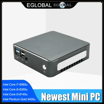 [Intel Core I7-8565U I5-8265U négymagos] Eglobal Nuc Mini PC i7 Windows 10 Pro 2*DDR4 M. 2 NVMe AC WiFi, Mikro-Számítógép HDMI2.0 DP