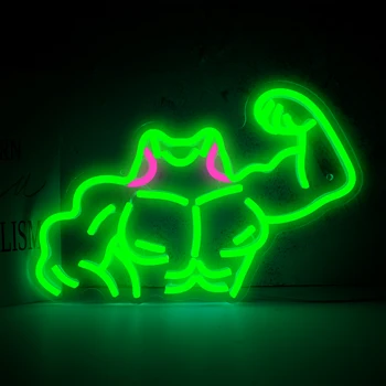 Izom Béka neonok a Fali Dekor Neon Fények Hálószoba Led Táblák Nappali Barlang söröző, játékterem Születésnapja
