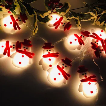 Karácsonyi Dekoráció Hóember LED-String Fények Garland karácsonyfa Lógó Díszek, Karácsonyi lakásdekoráció Navidad Új Év
