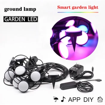 Kerti Lámpák LED Földalatti Lámpa Táj gyep kültéri RGB Színes Eltemetve fények lakberendezési vízálló