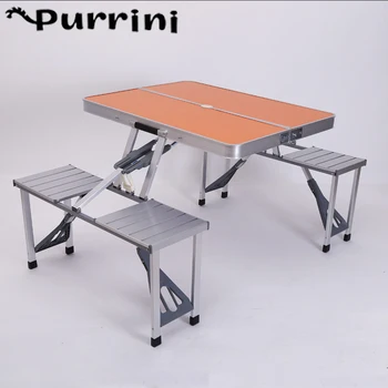 Kerti Összecsukható Asztal, Szék, Kemping Alumínium Ötvözet Piknik Asztal Vízálló Ultra-light Tartós Összecsukható Asztal Íróasztal szett