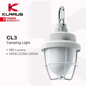 Klarus CL3 Újratölthető Kemping Lámpa / Hordozható Lámpa, Állítható 1300K/2700K/4000K Több Forgatókönyv, Mágneses Felső