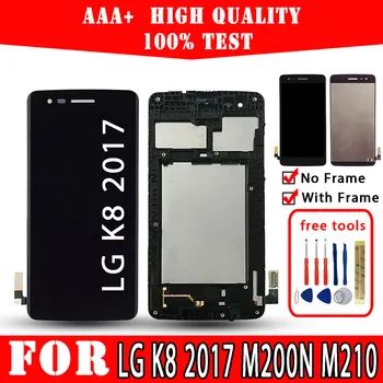 LCD LG k8-nál 2017 Ariszto M210 MS210 Kijelző Prémium Minőségű érintőképernyő Csere Alkatrészek Mobil Telefonok, Javítás, Ingyenes Eszközök