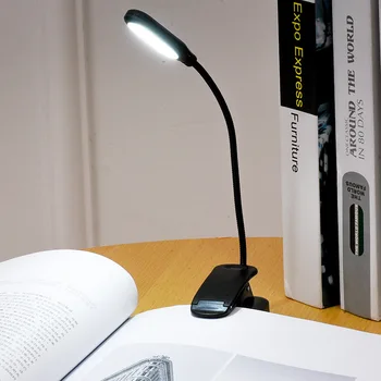 LED Fényerő Tömlő Kis asztali Lámpa Mini Könyvet Clip Lámpa USB Töltés szemvédő Olvasás Kollégium Ajándék Piaci Kellékek