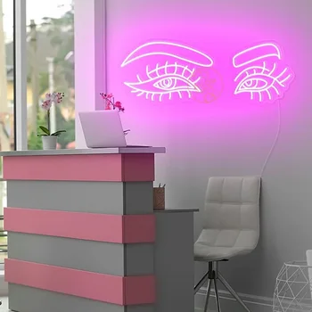 LED Neon Sign Világítás Dekoráció Wall Art Neon Fények kozmetika Dekor Rózsaszín Neon Jelek Üzleti Reklám, Cégtábla