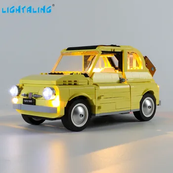 Lightaling Led Készlet Fiat 500 Autós Játékok, Építőelemek Kompatibilis 10271 ( Világítás Beállítása Csak )