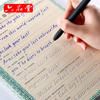 Liu Pin-Tang 3pcs/set angol füzetem + toll kézírás groove gyakorlat másolás angol Ábécé szavak auto elhalványul újra fel lehet használni