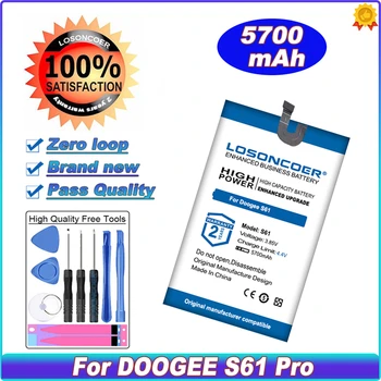 LOSONCOER 5700mAh Akkumulátor Doogee S61 / Pro