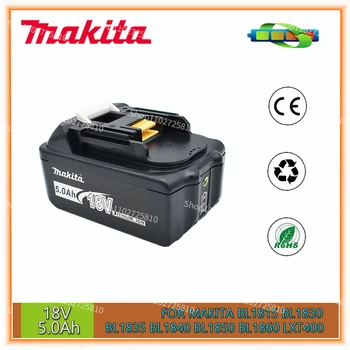 Makita 18V 5.0 Ah li-ion akkumulátor Makita BL1830 BL1815 BL1860 BL1840 Csere Szerszám Akkumulátor
