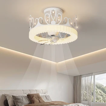 Mennyezeti Ventilátor Fény Elektromos Ventilátor Csillár Lámpa Északi Egyszerű Láthatatlan Hálószoba, Étkező Nappali Kreatív LED 90 Modern