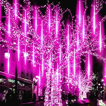 Meteoreső LED Tündér String Fény Utca Füzér Karácsonyi Fény Kert DIY Karácsonyi Dekoráció az Otthoni Kerti Függöny