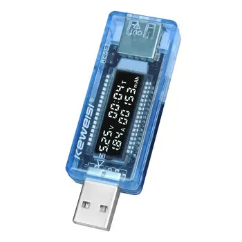 Mini Hordozható 0.91 inch LCD kijelző, USB Töltő Kapacitás Teljesítmény Feszültség Érzékelő Tesztelő Multiméter